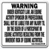 Kentucky Equine Sign Activity Liability Warning Statute Horse Farm Barn Stable view 1