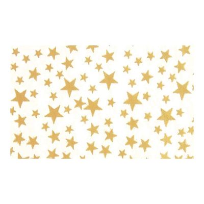 Gold Stars On White Background Tissue Paper - 20in.x30in. - 20 Sheets