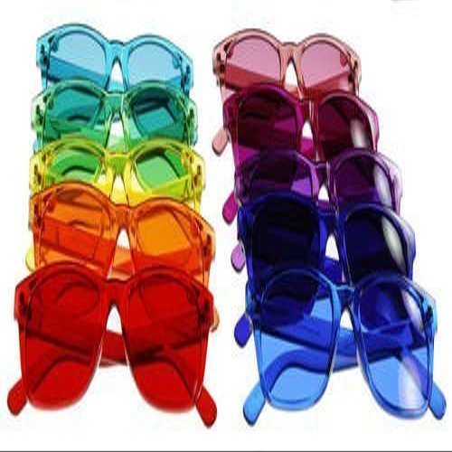 Classic Style Color Therapy Glasses, Colored Lens Sunglasses Set of 10