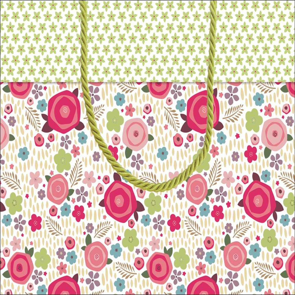 Entertaining with Caspari Rosie Gift Bag, Small, 1-Count