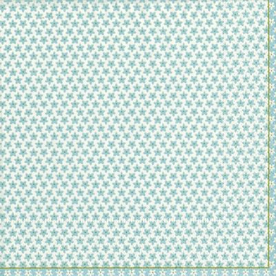 Entertaining with Caspari Calico Paper Cocktail Napkins, Blue, Pack of 20