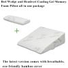 InteVision Foam Bed Wedge Pillow (26" x 25" x 7.5") and Headrest Set, 2" Memory Foam Top - Helps Relief from Acid Reflux, Post Surgery, Snoring view 2