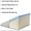 InteVision Foam Bed Wedge Pillow (26" x 25" x 7.5") and Headrest Set, 2" Memory Foam Top - Helps Relief from Acid Reflux, Post Surgery, Snoring view 3