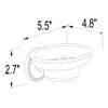 Ginger 1515/SN Canterbury Soap Dish, Satin Nickel view 3