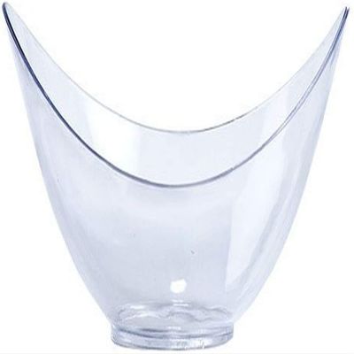 Lillian Mini Plastic 12-Pack Oval Bowl, Clear