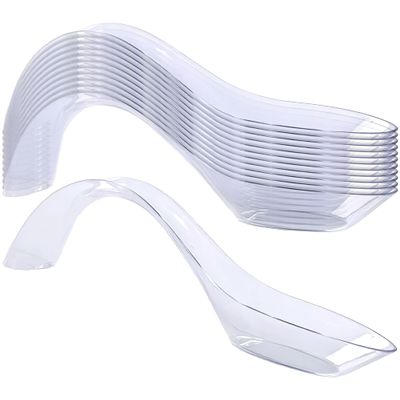 Lillian Tablesettings Mini Plastic Presentation Spoon, 12-Pack, Clear (64567)