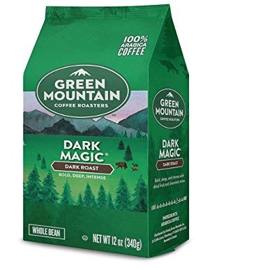 Green Mountain Coffee Roasters, Dark Magic, 12 oz. Ground Bag, Dark Roast Coffee, (4) Bags