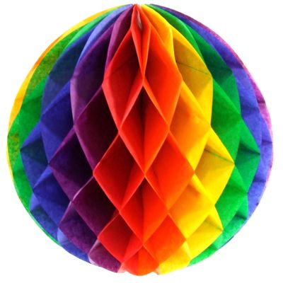 MooLuxe Rainbow Honey Comb Ball 14"