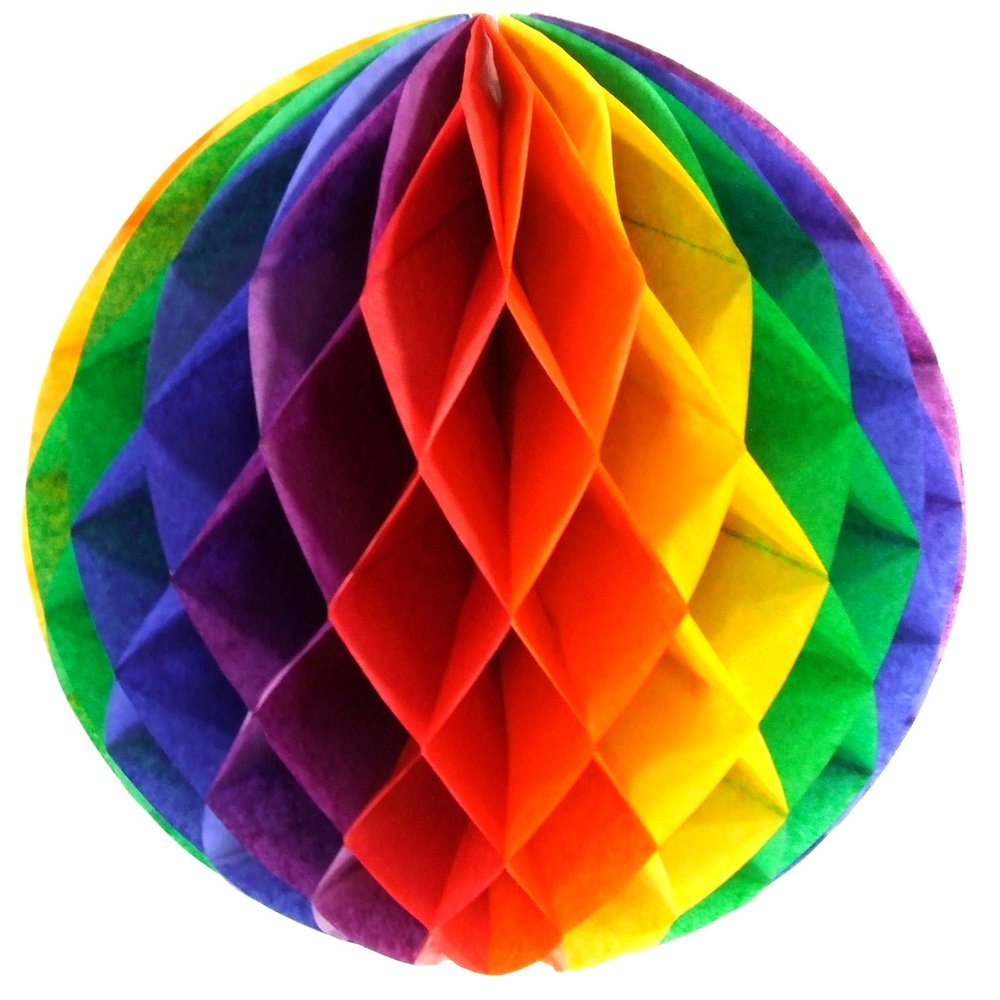 MooLuxe Rainbow Honey Comb Ball 14"