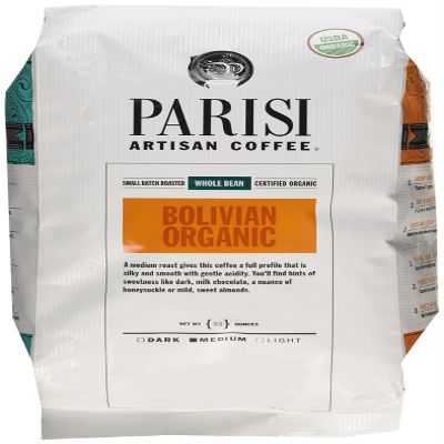 Parisi Artisian Coffee 32 Oz., Bolivian Organic, Whole Bean