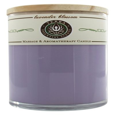 TERRA ESSENTIAL SCENTS Large Candle Lavender B, 1 EA