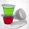 Party Essentials N2525 Soft Plastic Shot Glass and Lid, 2.5 oz. Capacity, Clear (18 Packs of 25) view 2