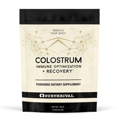 Surthrival: Colostrum Powder (1 Kilo, 2.2lbs), Immune Optimization & Recovery, Powdered Dietary Supplement, Gut Health, Immune Support, Keto Friendly