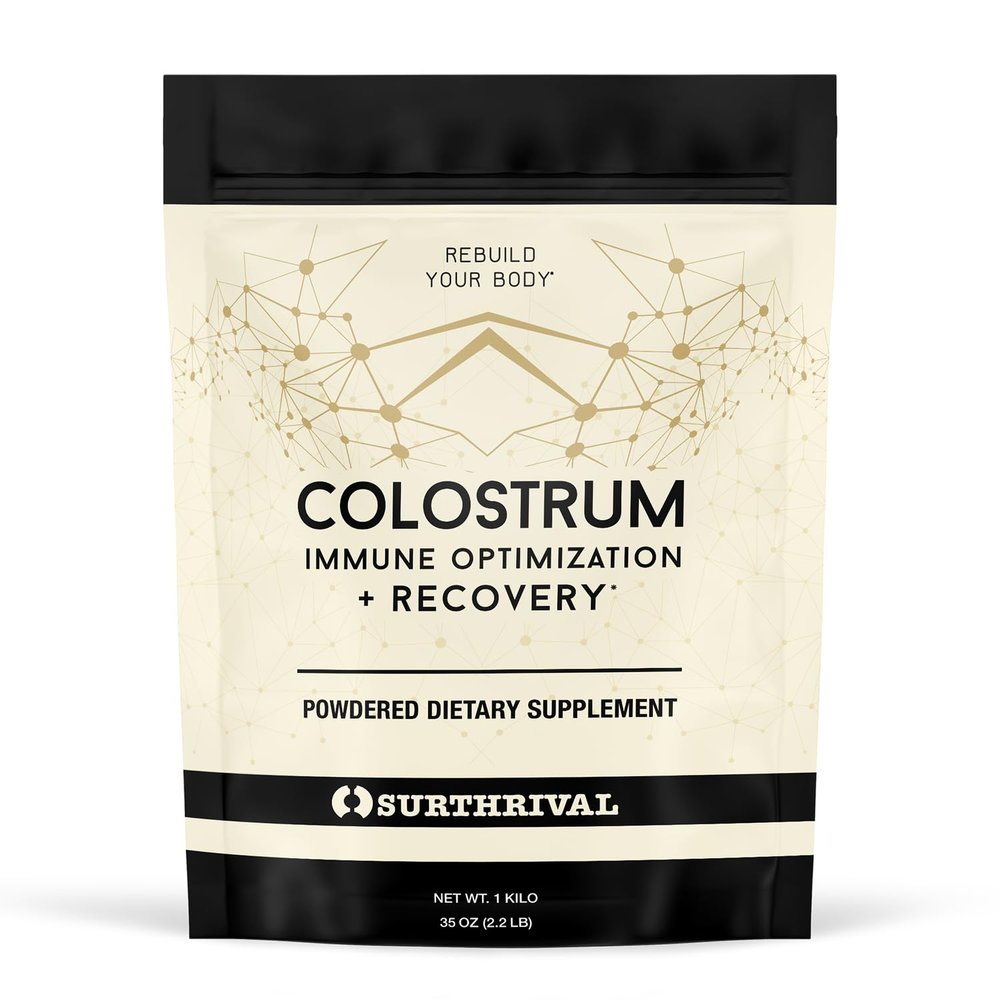 Surthrival: Colostrum Powder (1 Kilo, 2.2lbs), Immune Optimization & Recovery, Powdered Dietary Supplement, Gut Health, Immune Support, Keto Friendly