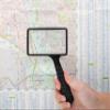 Jumbo Rectangular Handheld Magnifying Glass (3X Magnification)  Scratch Resistant Glass Lens - Large Horizontal Viewing Area view 4