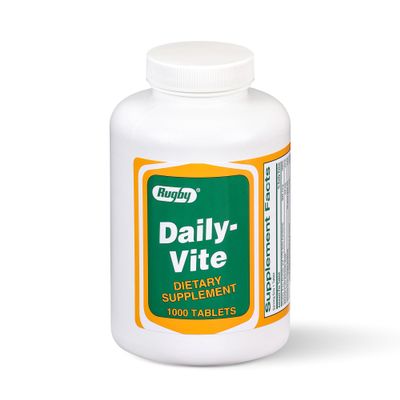 Rugby Daily-Vite Multivitamin Tablets, Gluten-Free Dietary Supplement for Adults, Supports Overall Health, No Artificial Flavors - 1000 Count (1 Pack)
