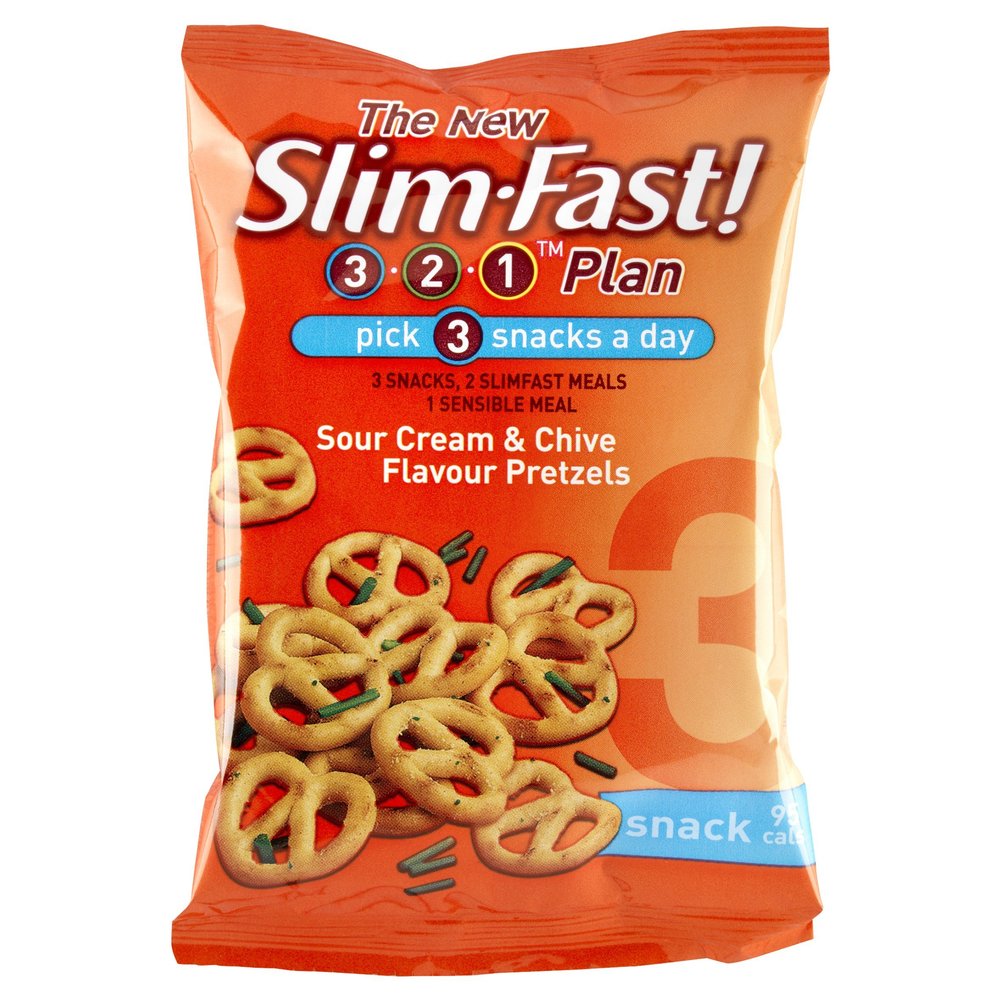Slim Fast Slim.Fast! Sour Cream & Chive Pretzels Snack Bag 12 X 23G
