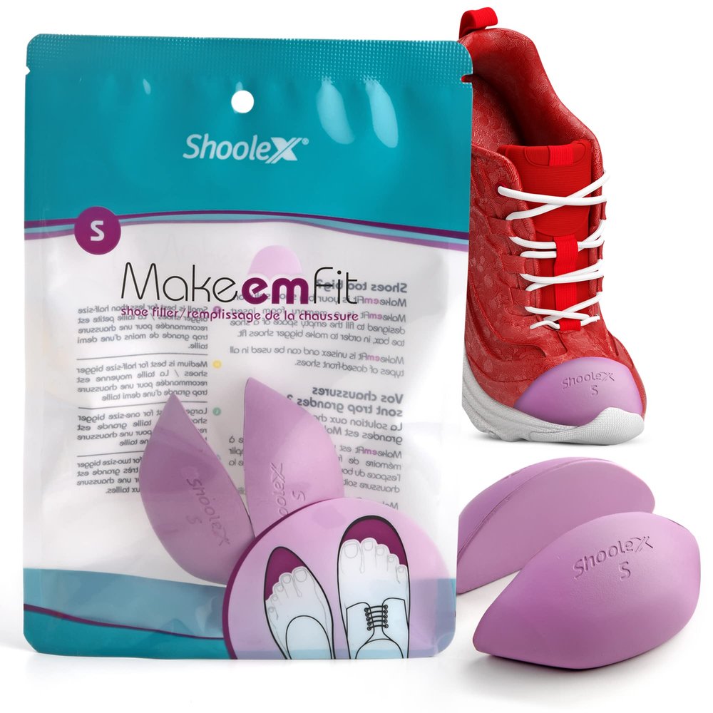 Shoolex Shoe Filler for Too Big Shoes Men/Women Toe Cushion Insert to Make Shoes Fit Tighter Memory Foam Shoe Size Reducer for Sport Dress Casual High Heels Small