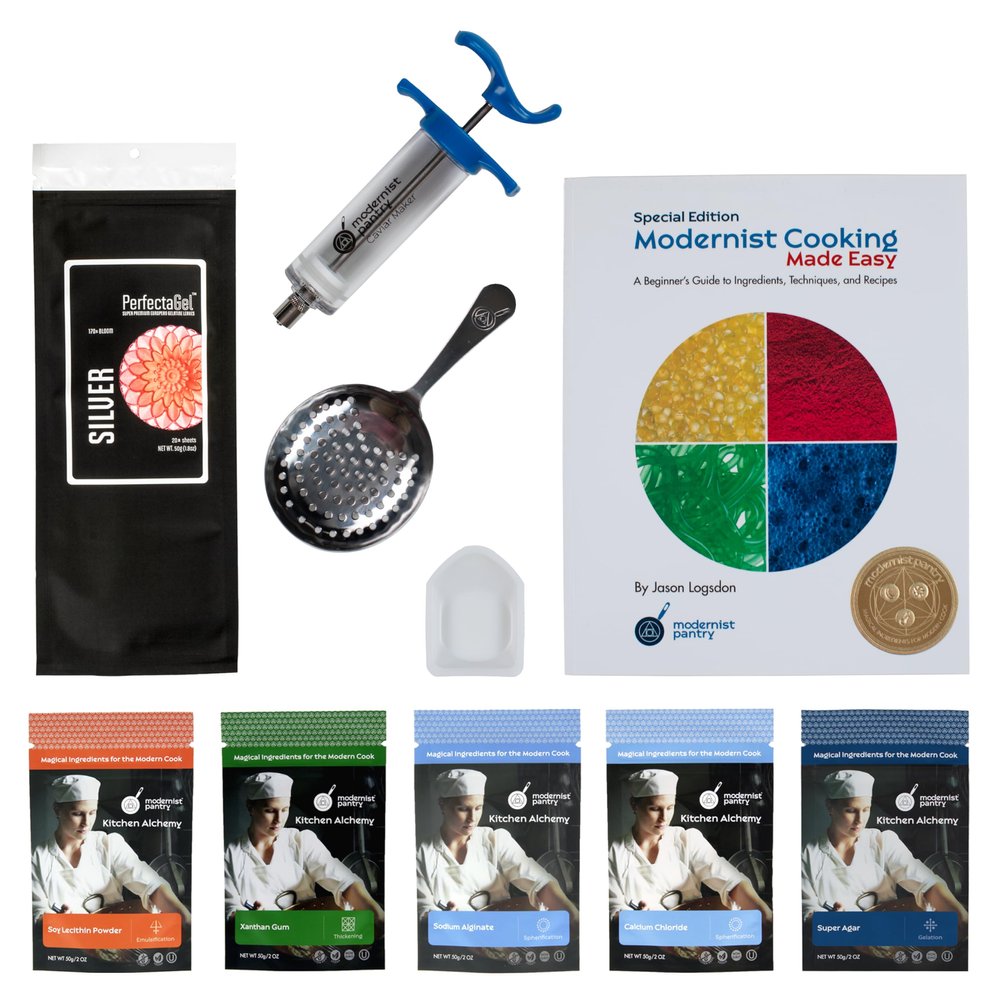 BASIC Molecular Gastronomy "Made Easy" Starter Kit  Non-GMO Gluten-Free OU Kosher Certified Ingredients