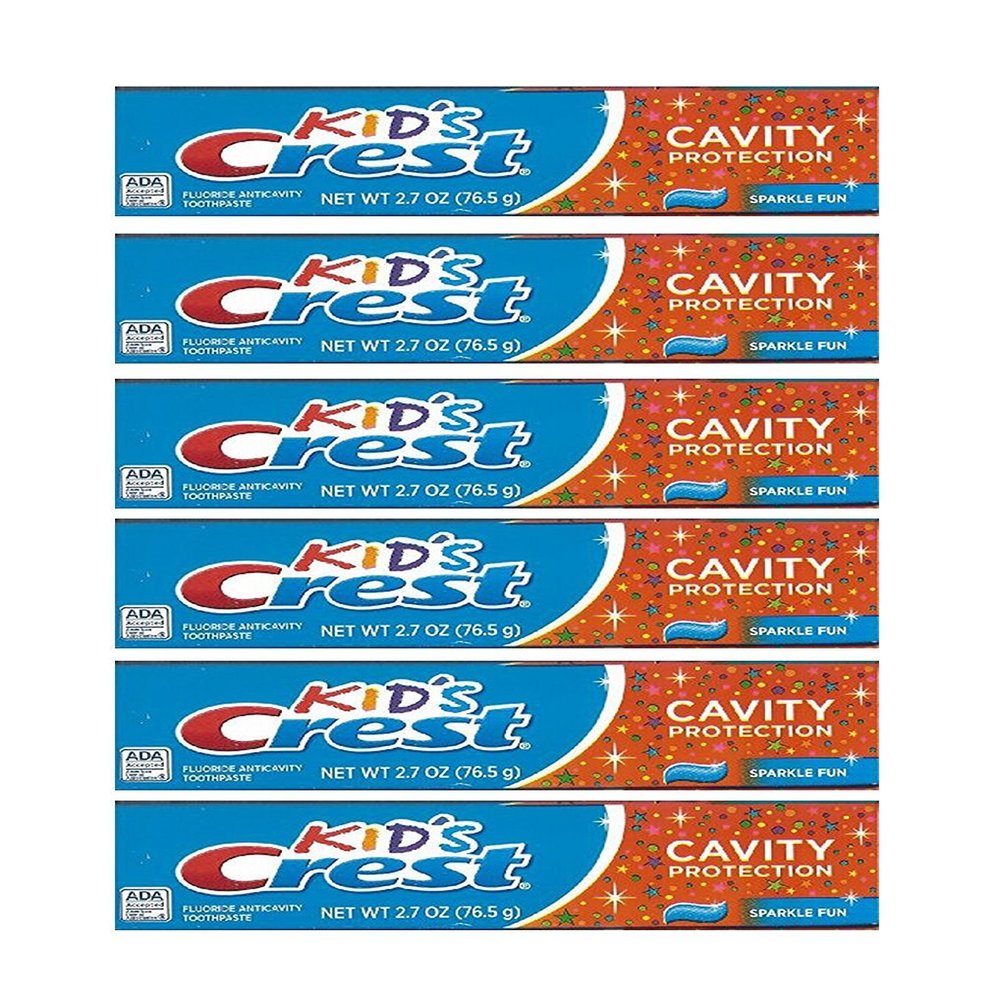 Kids Crest Toothpaste - Cavity Protection, 2.7 Oz,(pack of 6)