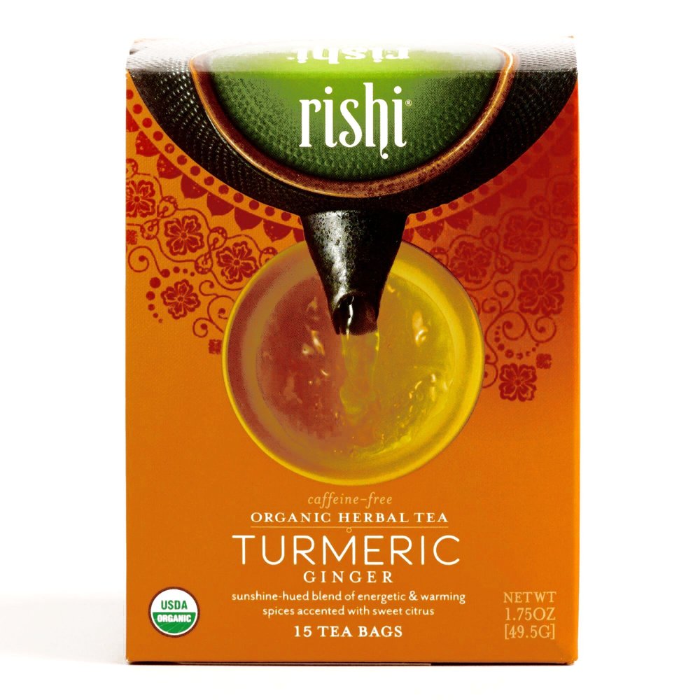 Rishi Turmeric Ginger Tea 15-Count 1.75 oz each (1 Item Per Order)