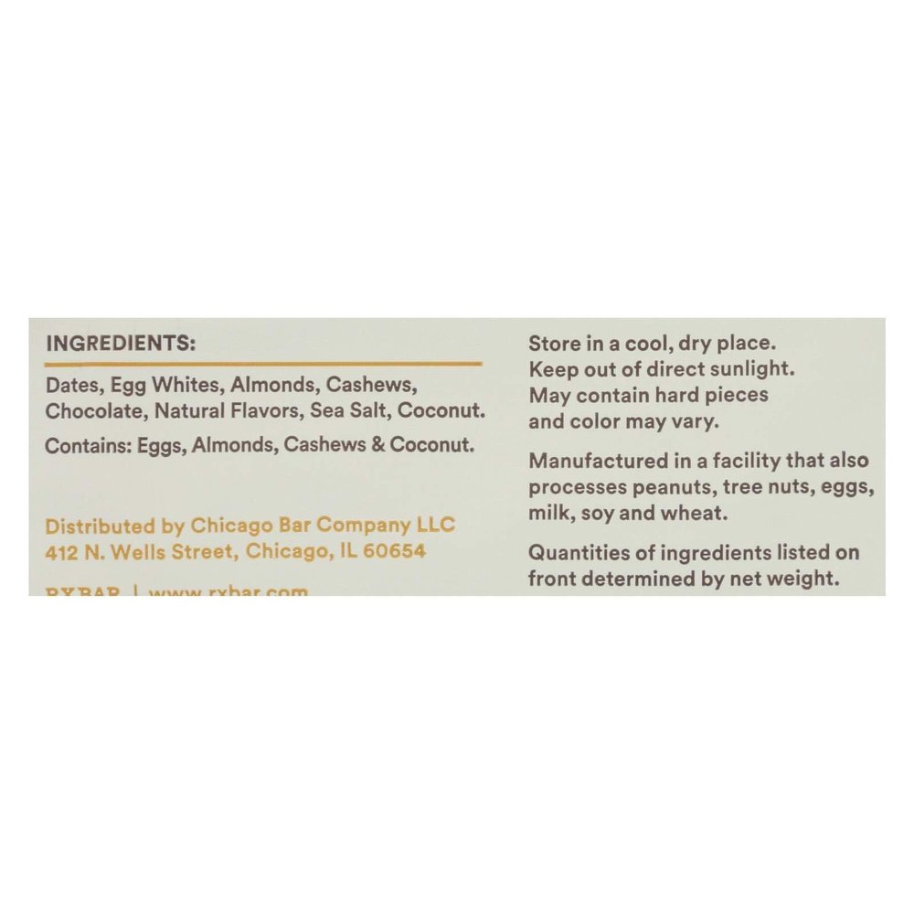 RX Bar Protein Bar, Coconut Chocolate, 1.83 Ounce (Pack of 12)