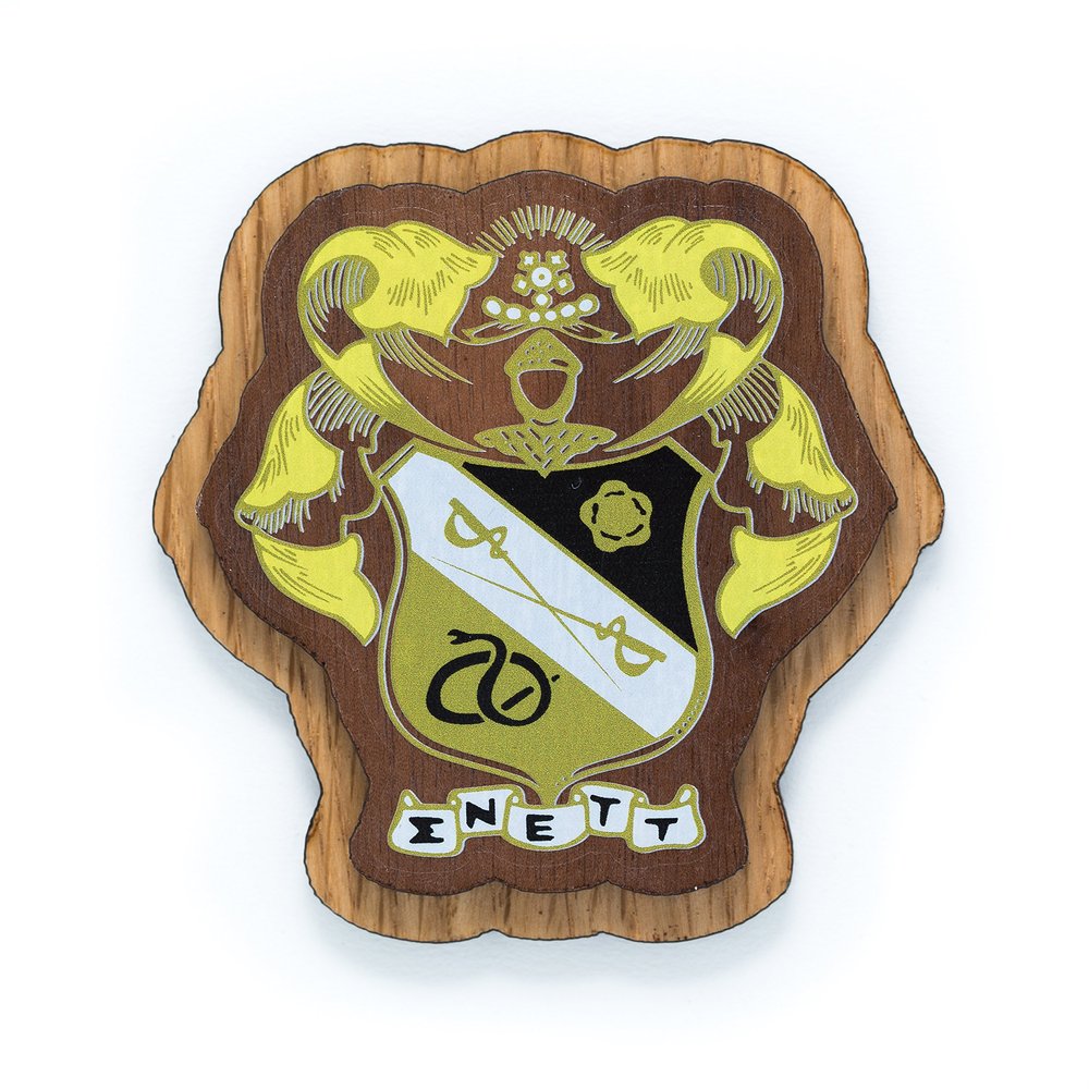 Sigma Nu Wooden Paddle Crest