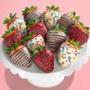 A Gift Inside Happy Birthday Chocolate Dipped Strawberries - 12 Berries view 2