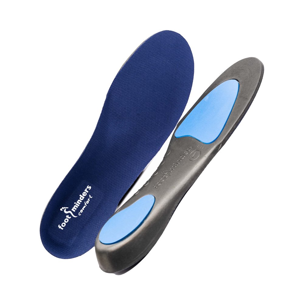 Footminders Comfort Orthotic Arch Support Insoles: Podiatrist-Designed Shoe Inserts for Plantar Fasciitis, Flat Feet and Heel Pain Relief  Shoe Inserts for Work Boots & Running Shoes - Large