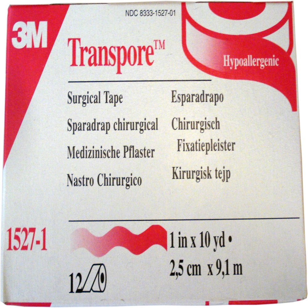 3M Health Care 1527-1 Surgical Tape, 1" x 10 yd. Tape, Clear (Pack of 120)