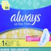 Always Ultra Thin Regular Pads with Wings, Unscented, 96 Count view 1