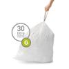 simplehuman Code G Custom Fit Drawstring Trash Bags in Dispenser Packs, 100 Count, 30 Liter / 8 Gallon, White view 4