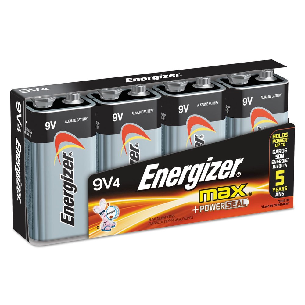 Energizer MAX 9V Alkaline Batteries, 4-Count