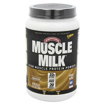Muscle Milk Genuine Protein Powder, Chocolate, 2.47 lb, 16 Servings, 32g Protein, 3g Sugar, Calcium, Vitamins A, C & D, NSF Certified for Sport