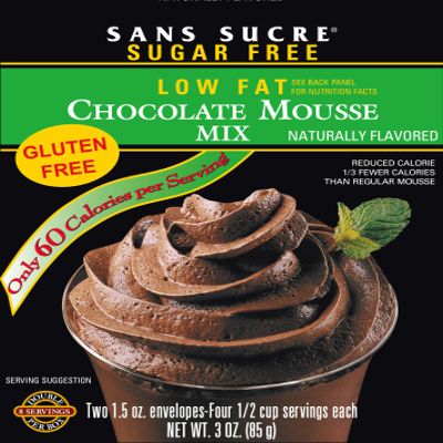 SANS SUCRE Chocolate Mousse Mix - Sugar Free and Gluten Free