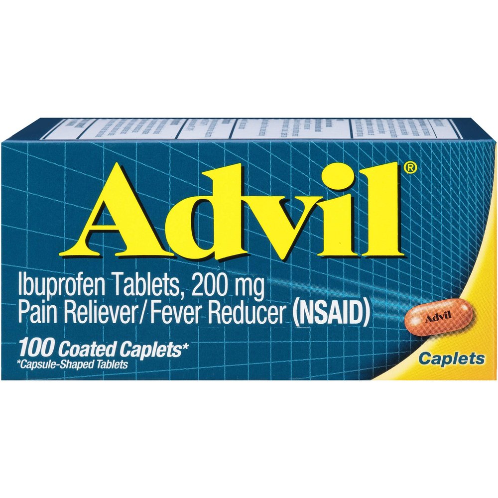 Advil Coated Tablets Pain Reliever and Fever Reducer, Ibuprofen 200mg