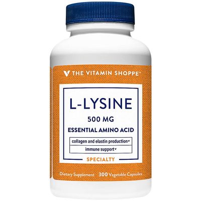 The Vitamin Shoppe L-Lysine 500MG - Immune Support, Collagen Formation & Calcium Absorption, Essential Amino Acid (300 Capsules)