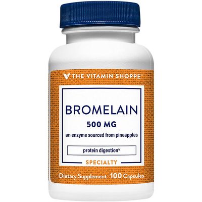 The Vitamin Shoppe Bromelain 500mg 600 GDU - Protein Digestion & Absorption | Pineapple Enzyme | 100 Capsules | Digestive Support