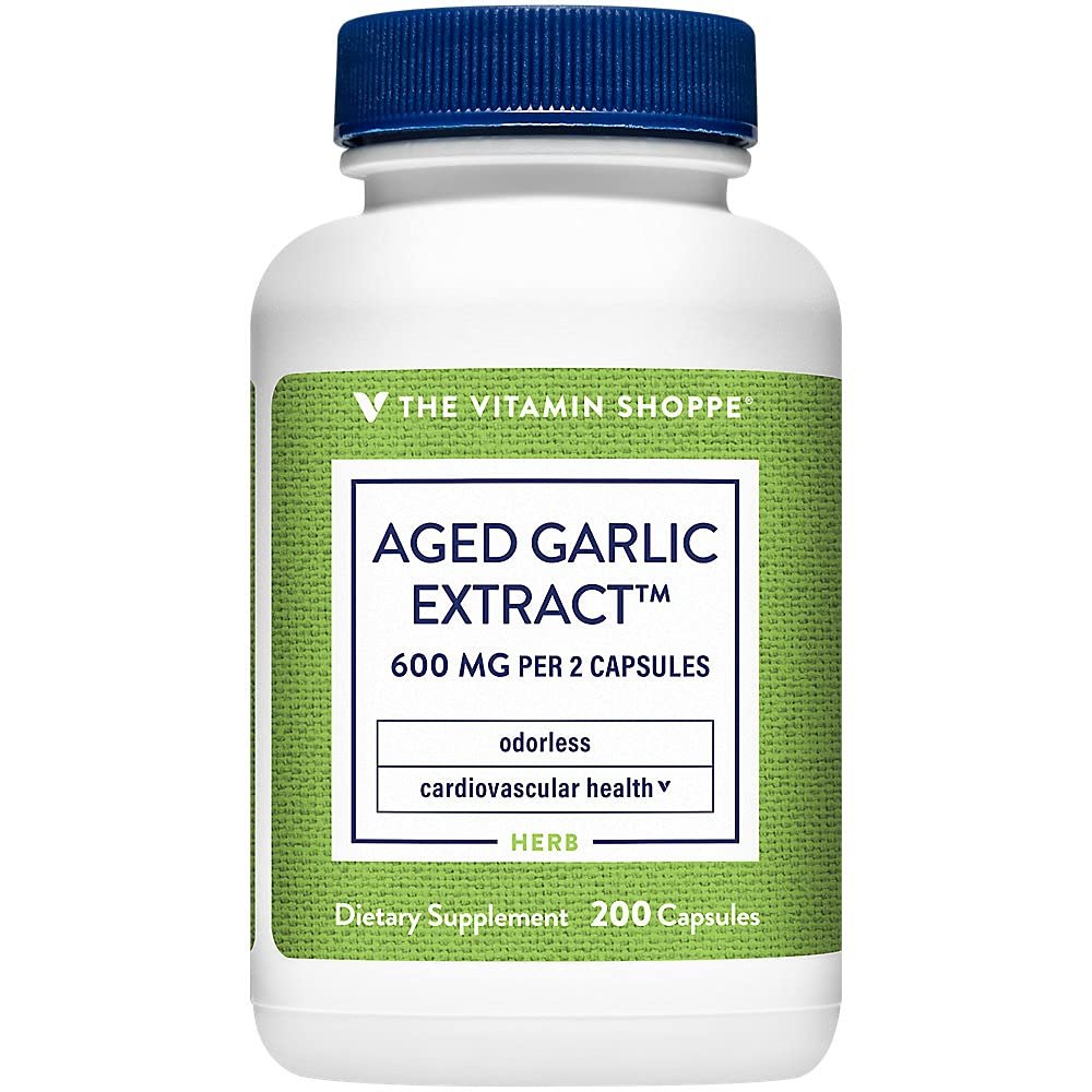 The Vitamin Shoppe Garlic 600 MG - Cardiovascular Health, Immune Support & Antioxidant Protection (200 Capsules)