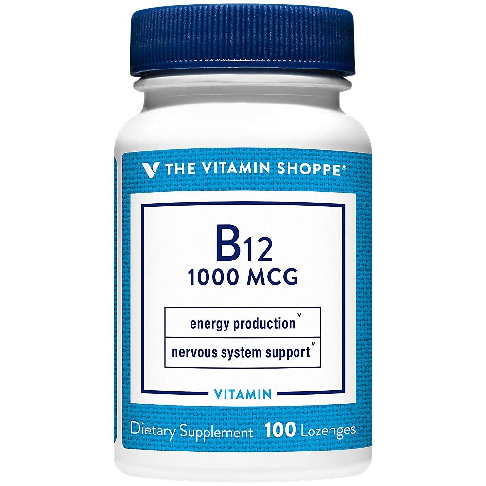 The Vitamin Shoppe Vitamin B12 1,000MCG - Energy Production, Nervous System & Red Blood Cell Support, Daily B Vitamin