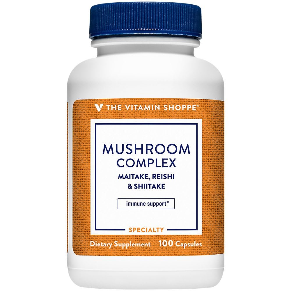 The Vitamin Shoppe Mushroom Complex, (Maitake, Reishi Shiitake) Antioxidant (100 Capsules)