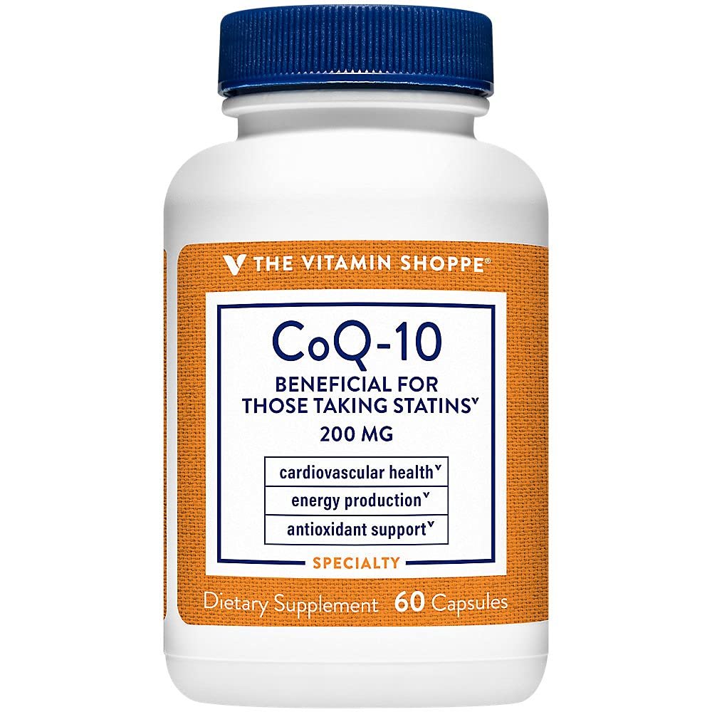 The Vitamin Shoppe CoQ-10 200mg Beneficial for Those Taking (60 Capsules)