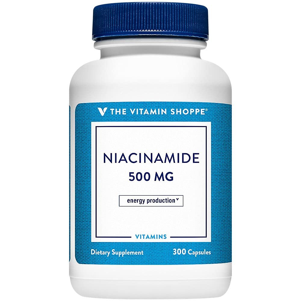 The Vitamin Shoppe Niacinamide 500MG, Supports Cholesterol Levels Already (300 Capsules)