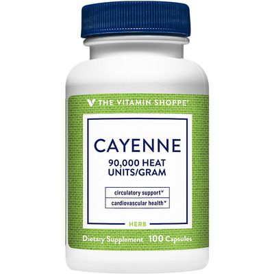 The Vitamin Shoppe Cayenne Extract 450MG (Capsicum), Promotes Cardiovascular (100 Capsules)