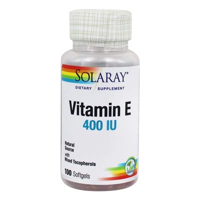 Solaray, E D-Alpha Tocopherol, 100 Count