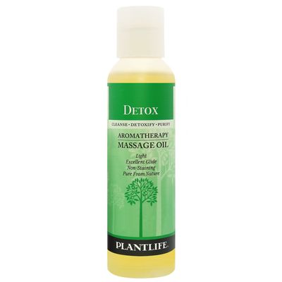 Plantlife Detox Massage Oil - Absorbs Deeply into The Skin and is Circulated Throughout, Providing Optimum Benefit to The Mind and Body - Made in California 4 oz