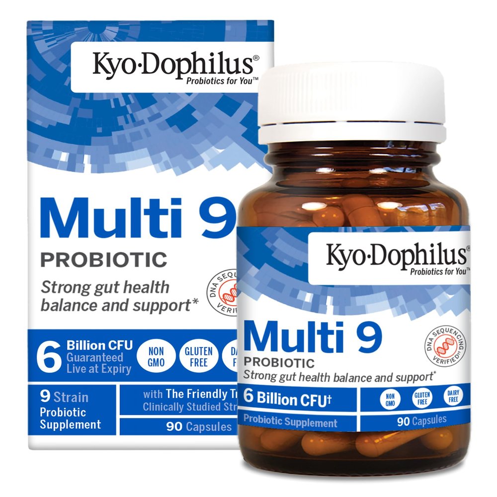 Kyolic Kyo-Dophilus Multi 9 Probiotic, Strong Gut Health Balance and Support*, 90 Capsules