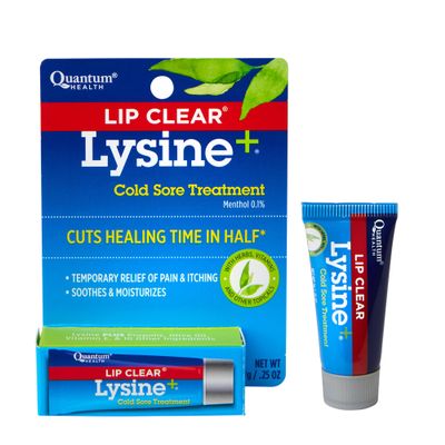 Quantum Health Lip Clear Lysine+ Cold Sore Treatment & Pain Relief, 0.25 oz