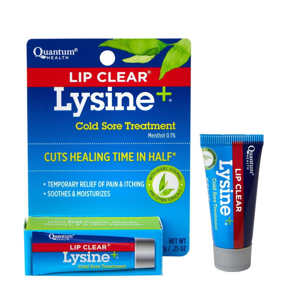 Quantum Health Lip Clear Lysine+ Cold Sore Treatment & Pain Relief, 0.25 oz