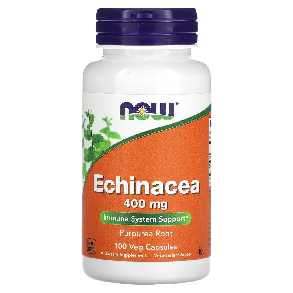 NOW Foods Echinacea, 400 mg, 100 Veg Capsules